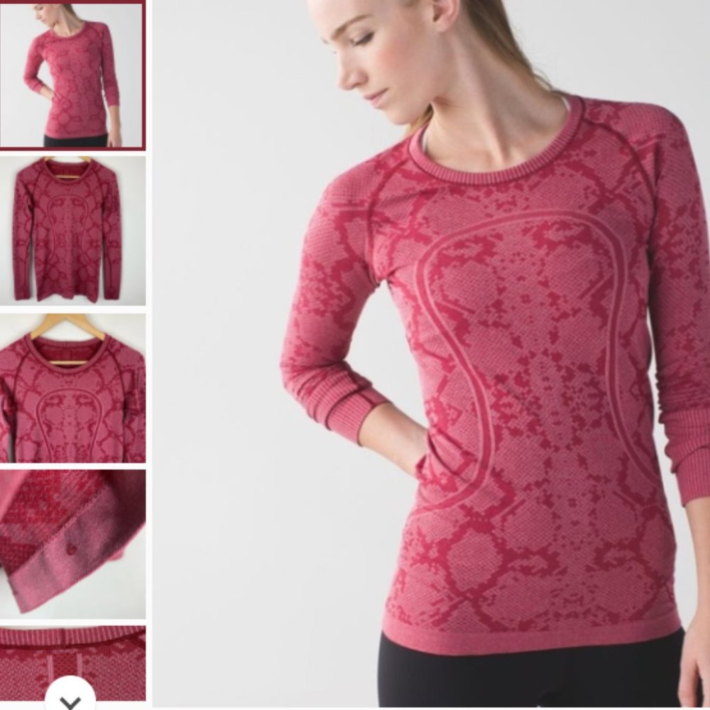 Lululemon Swiftly Tech Long Sleeve Crew
Heathered Cranberry Sz 6